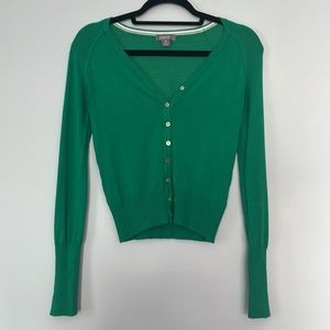 Knit Green Button Down Cardigan